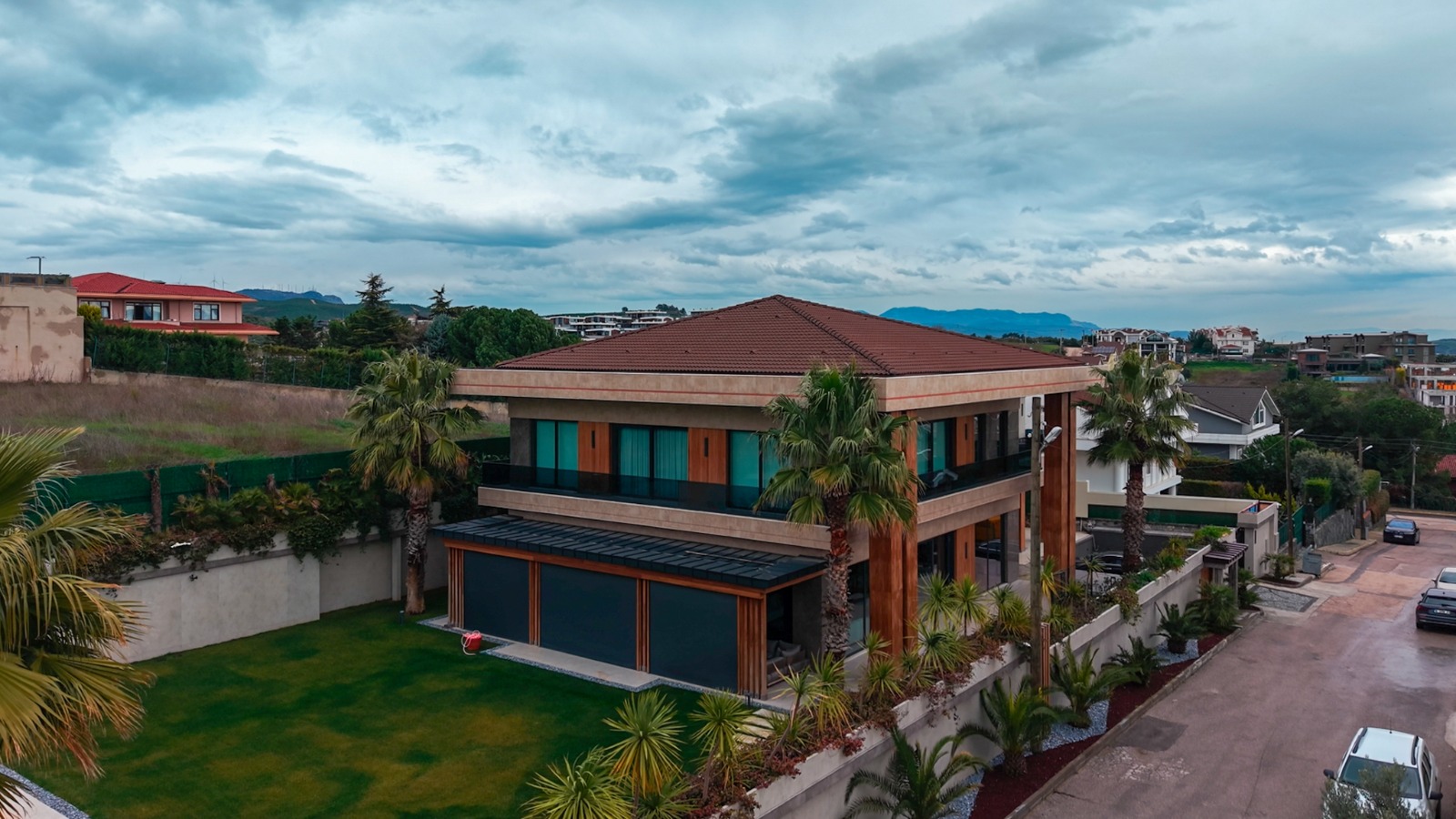 High angle residential construction