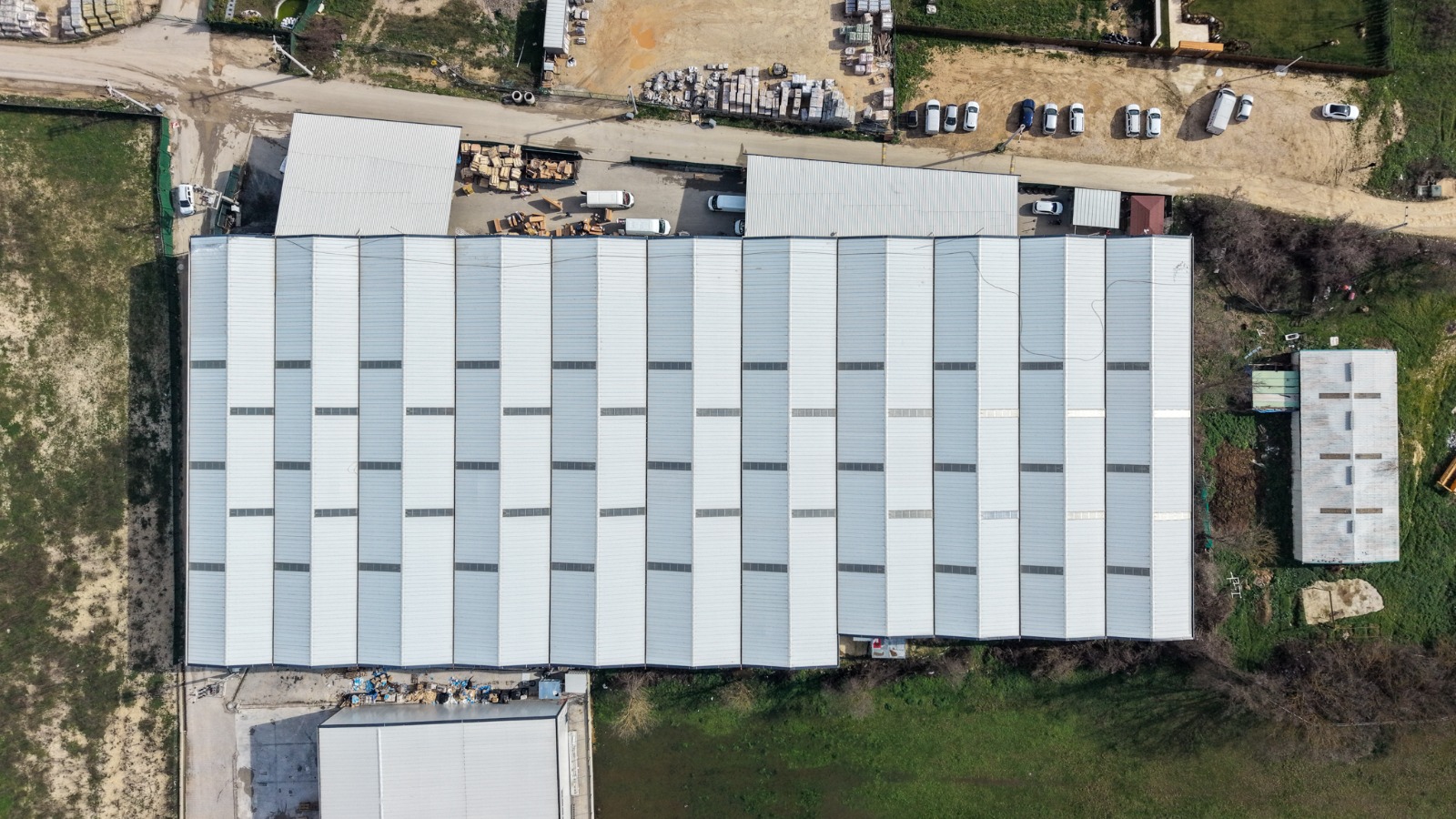 Two engineers looking at construction site